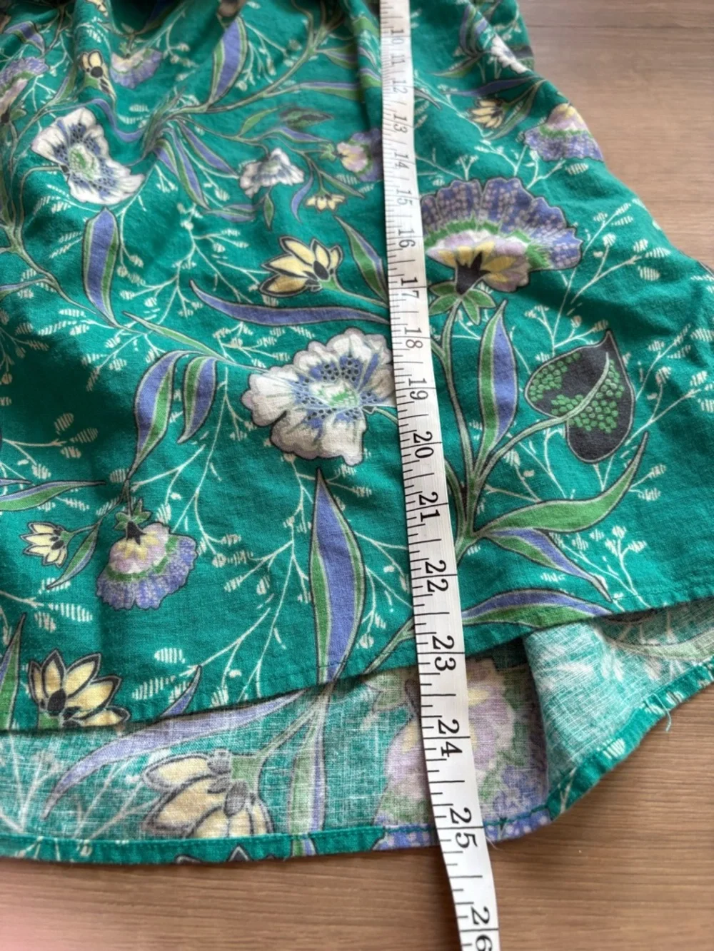 LOFT Linen Floral Ruffle Off-Shoulder Top - Picture 7 of 7